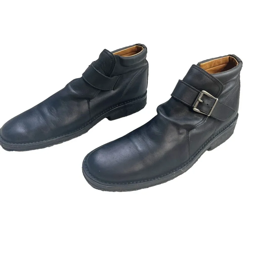 John Varvatos Hand-Made Italian Leather Single Monk Strap Boots (Size 11)